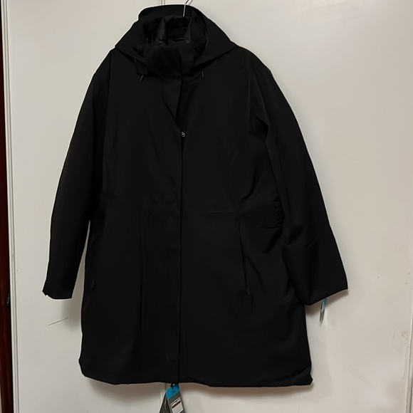 New 2XL Kirkland Signature Ladies 3-In-1 Parka Black Waterproof Windproof Hood - Picture 10 of 16
